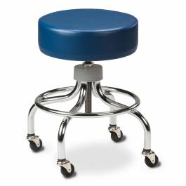 Round Foot Ring Rubber Wheel Ball Bearing Casters Chrome Stool