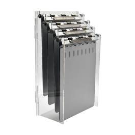 OmniMed 263000 Acrylic 4-Slot Chart Holder Storage Rack