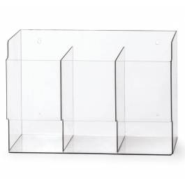 OmniMed 305393 Acrylic Triple Surgical Glove Box Holder