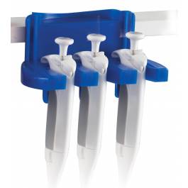 Blue Fluorescent Acrylic Pipettor Station - 6 Place