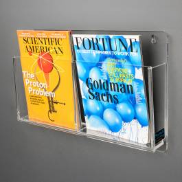 Portale Magazine Rack Poltex Wall Mounted 2-Pocket Magazine Rack