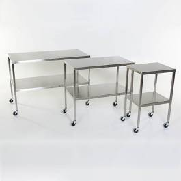 Welded Stainless Steel Instrument Table with Under-Shelf by MCM