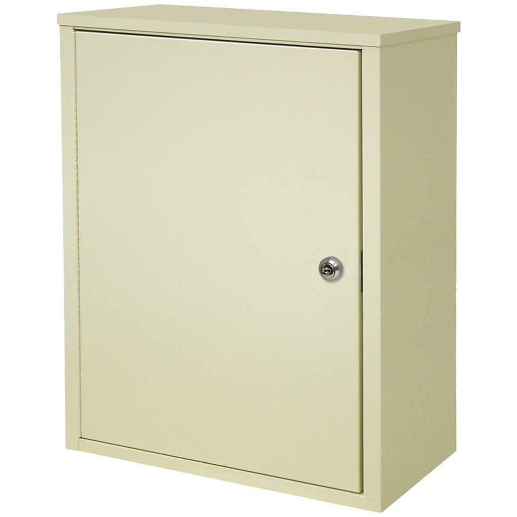Omnimed 291611-BG Sgl Door Extra Wide Wall Storage Cabinet with Key Lo