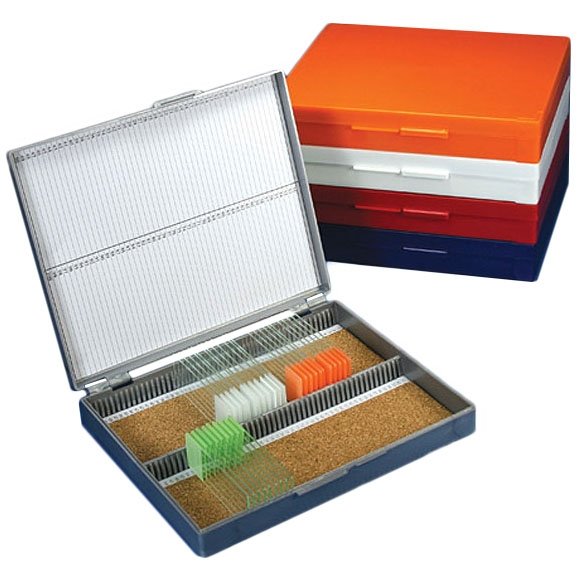 Slide Storage Boxes With Removable Tray - Microscope Slide