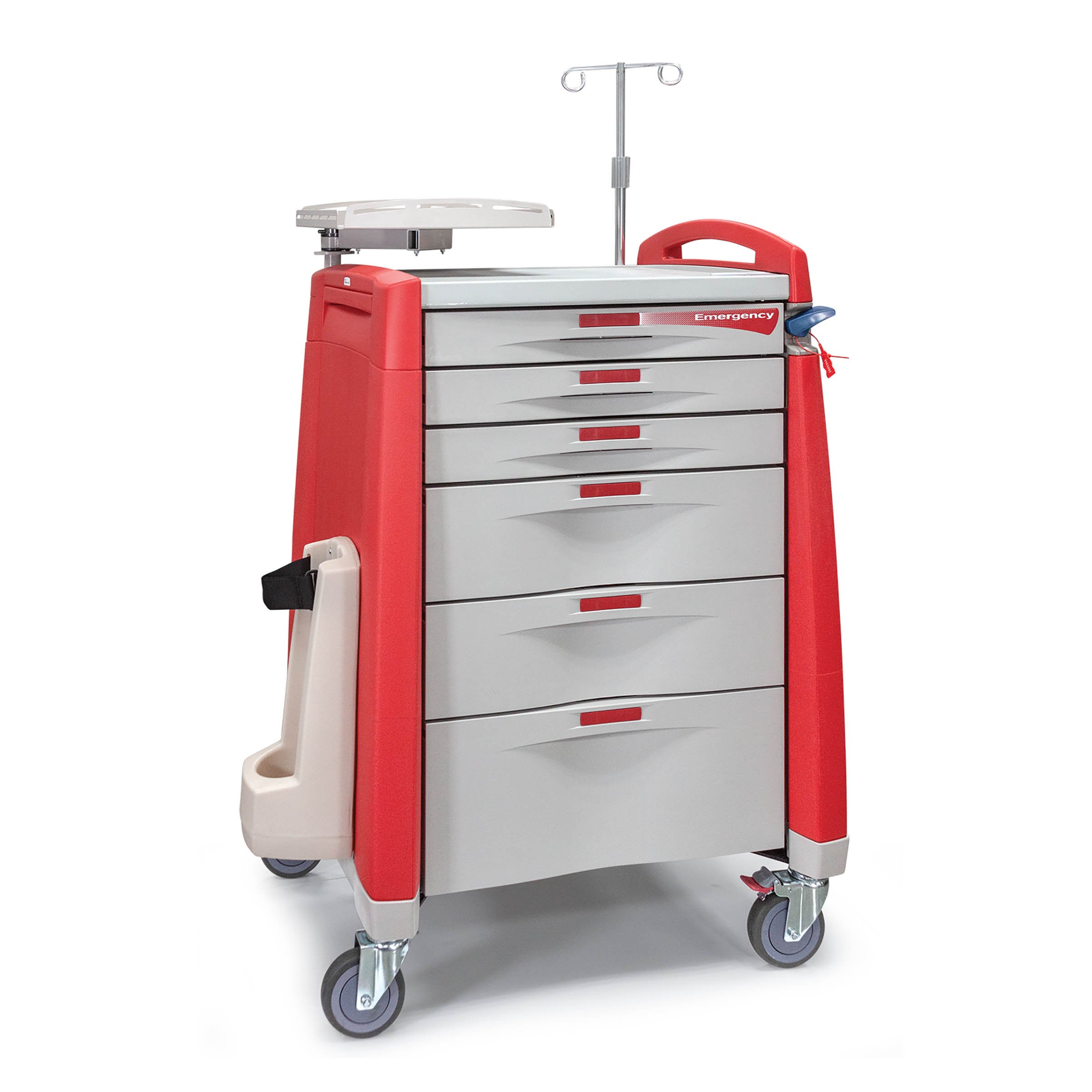 Capsa AM10MC-ER-B-STK Quickship Avalo Emergency Cart 6 Drawers