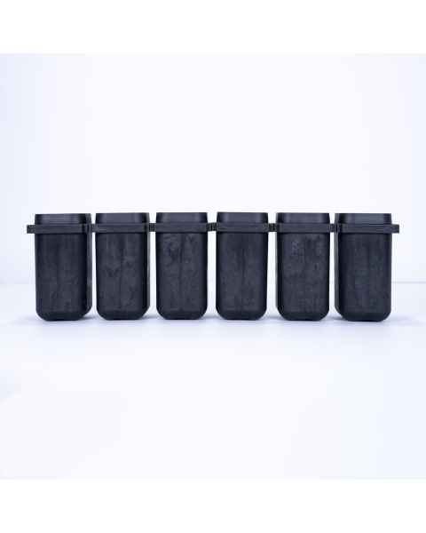 Drucker 02-004-0-0012K 4-Place Carrier, Carbon Fiber, 1 x 15 mL - Front View Set