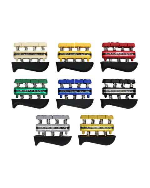 CanDo&reg; 10-0758 Digi-Flex&reg; Hand and Finger Exerciser, Set of 8 - Without Rack