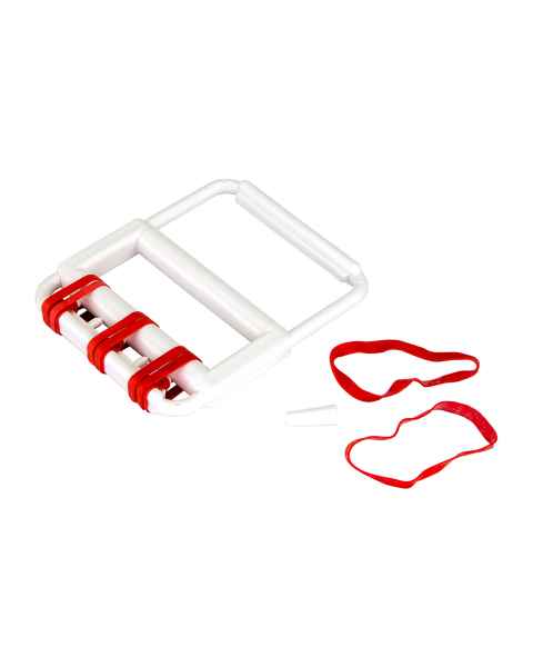 CanDo&reg; 10-0800 Rubber Band Hand Grip Exerciser - With 5 Red Bands