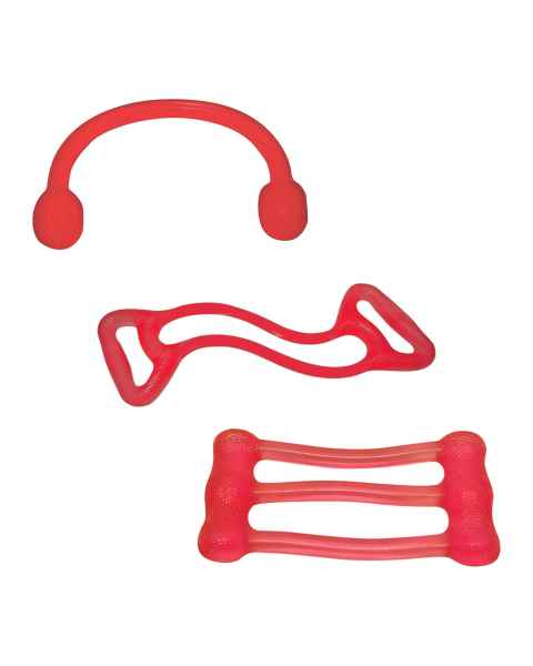CanDo&reg; 10-1562 Jelly&trade; Expander Exerciser Kit - Light Resistance, Red