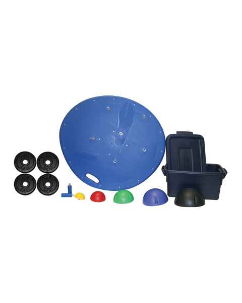 CanDo&reg; 10-1735 Multi-Axial Platform System PRO - With Board, 5-Piece Ball Set with Storage Tub, and 2 Weight Rods with Weights