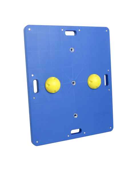 CanDo&reg; 10-2030 Rectangular Wobble/Rocker Balance Board Combo&trade; with 2 Instability Balls - X-Easy, Yellow