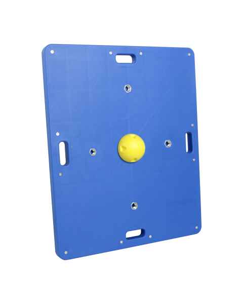 CanDo&reg; 10-2035 Rectangular Wobble Balance Board Combo&trade; with 1 Instability Ball - X-Easy, Yellow