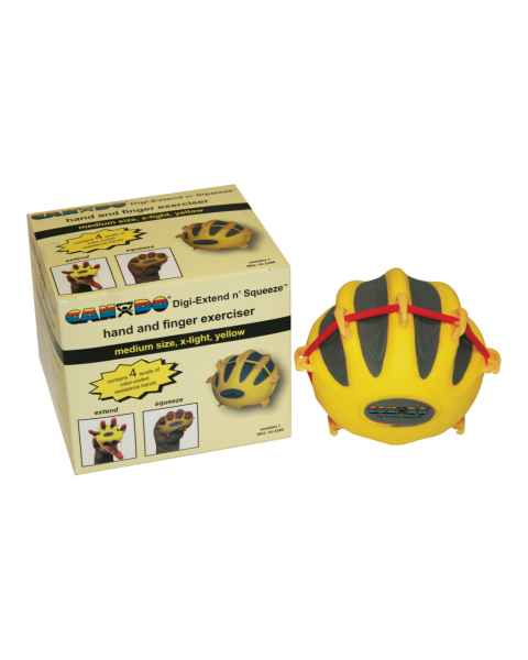 CanDo&reg; 10-2280 Digi-Extend and Squeeze Hand Exerciser, Medium - X-Light, Yellow (Per Each)