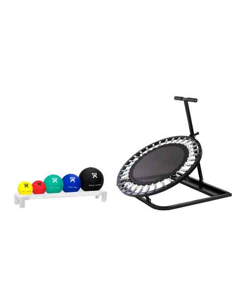 CanDo&reg; 10-3135 Circular Ball Rebounder with Soft and Pliable Medicine Ball, 5-Piece Set - With Plastic Rack