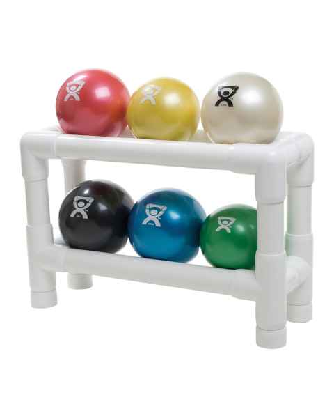 CanDo&reg; 10-3188 Hand-Held Size WaTE&trade; Ball, 6-Piece Set with Rack - 2-Tier