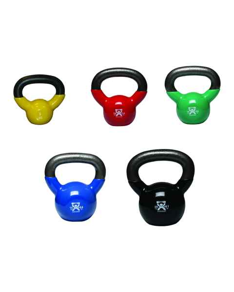 CanDo&reg; 10-3199 Vinyl-Coated Cast-Iron Kettlebell - 5-Piece Set