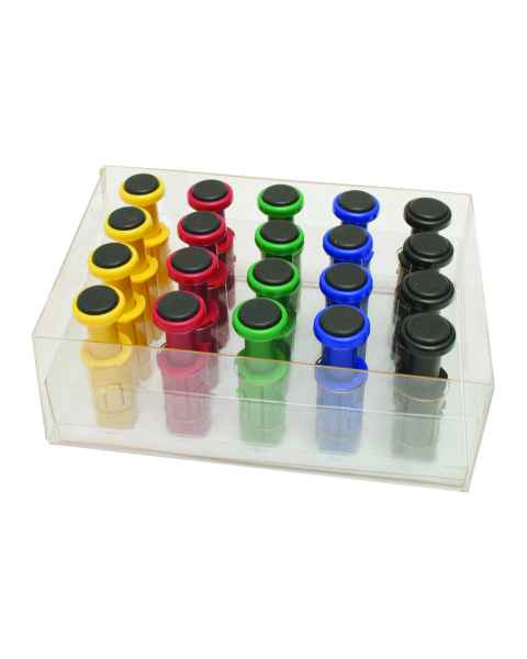 CanDo&reg; 10-3758 Snap-In Finger Button Set for Digi-Flex&reg; Multi&reg; Hand and Finger Exerciser - 20-Piece Set