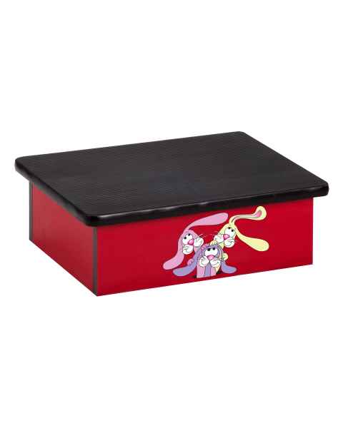 Clinton Pediatric Laminate Step Stool - Wally's Trolley Rabbit Graphic