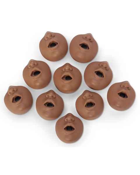 Simulaids Kyle 3-Year-Old African-American CPR Mouth/Nosepieces - Pack of 10