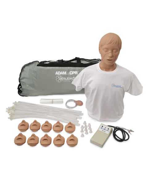 Simulaids Adam CPR Training Manikins with Electronics and Carry Bag - Light