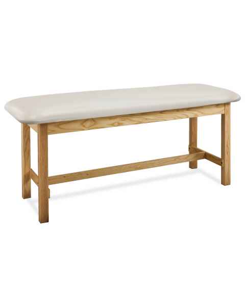 Clinton Model 100 Flat Top Classic Series Straight Line Treatment Table with H-Brace