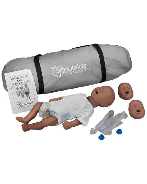 Simulaids Kim Infant CPR Manikin with Carry Bag - Dark