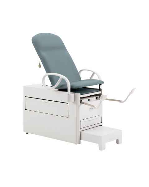 Brewer 1000AX-HSDT-RHX-32 Versa Exam Table with Patient Assist Handles, Stirrups, Pelvic Tilt, Outlet and Drawer Warmer - Blue Fog