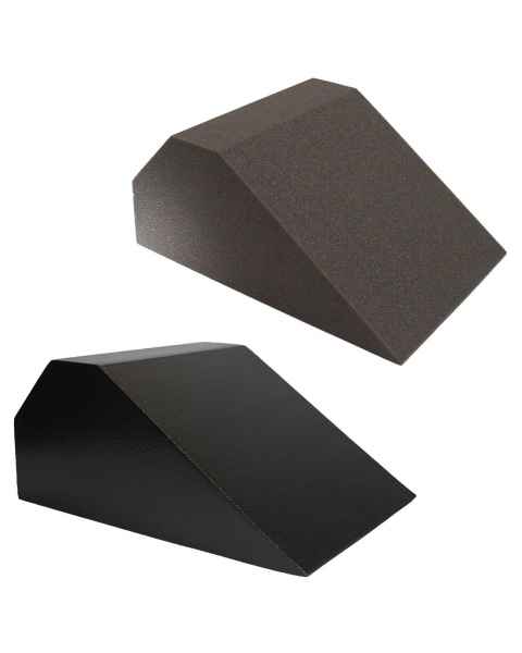 Domico Med-Device 27 Degree Torso Block Foam Positioner 7"H x 16"W x 12"L - #100 Uncovered Standard Foam & #100-SCB ScanCoat Black Foam
