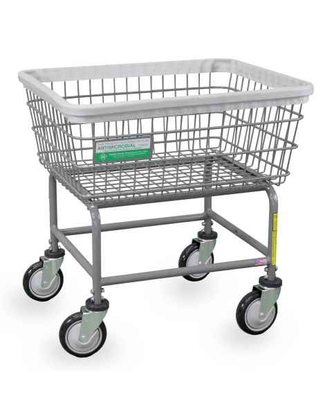 R&B Wire 100E/ANTI Antimicrobial Standard Wire Laundry Cart - Cart only