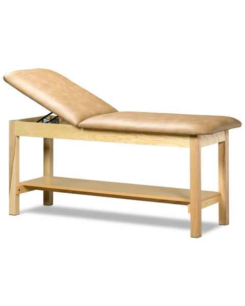 Clinton Model 1020 Classic Series Treatment Table with Adjustable Backrest & Shelf