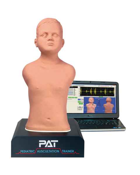 3B Scientific 1020096 PAT® - Pediatric Auscultation Trainer with Laptop, Light Skin Tone