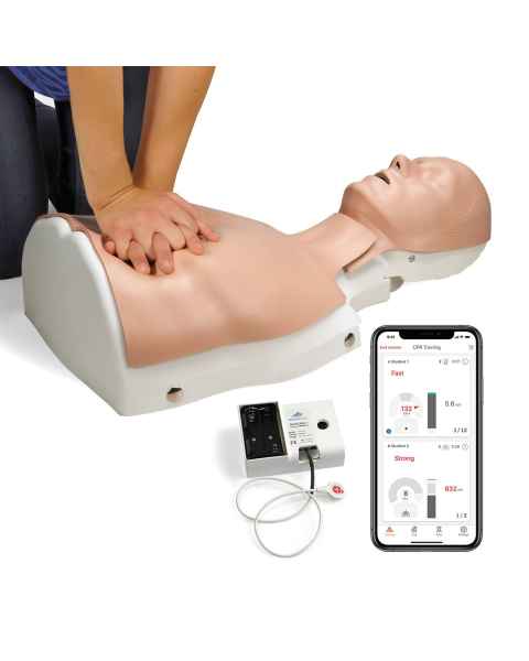 3B Scientific 1024546 BASICBilly+ Basic Life Support and CPR Manikin - Light Skin Tone (Mobile device not included)