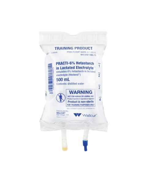 Wallcur 1024775 Practi-6% Hetastarch 500 mL I.V. Solution Bag