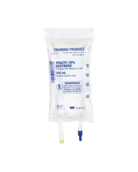 Wallcur 1024785 Practi-10% Dextrose 250 mL I.V. Solution Bag