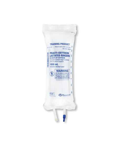 Wallcur 1024792 Practi-Oxytocin Lactated Ringer's 1000 mL I.V. Solution Bag