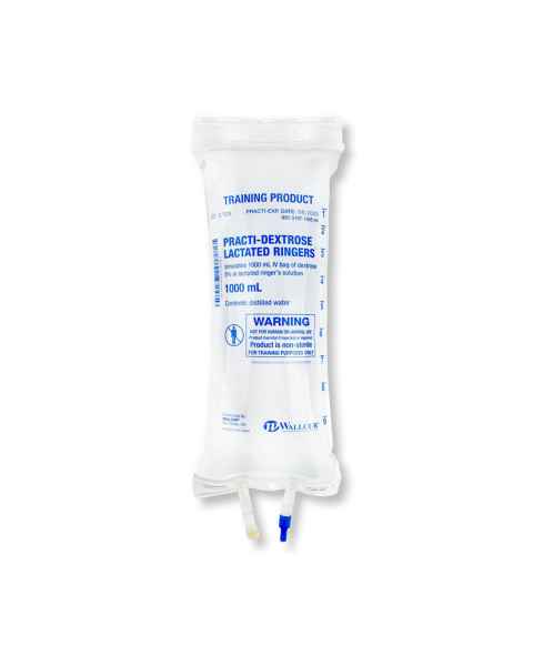 Wallcur 1024795 Practi-Dextrose Lactated Ringer's 1000 mL I.V. Solution Bag