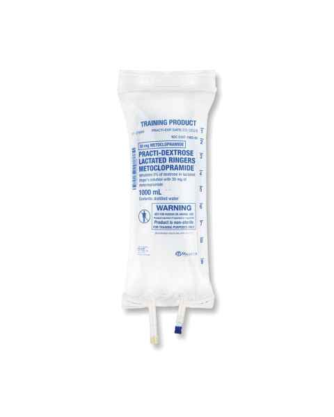 Wallcur 1024796 Practi-5% Dextrose Lactated Ringers Metoclopramide 1000 mL I.V. Solution Bag
