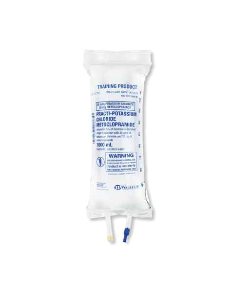 Wallcur 1024797 Practi-Potassium Chloride Metoclopramide 1000 mL I.V. Solution Bag