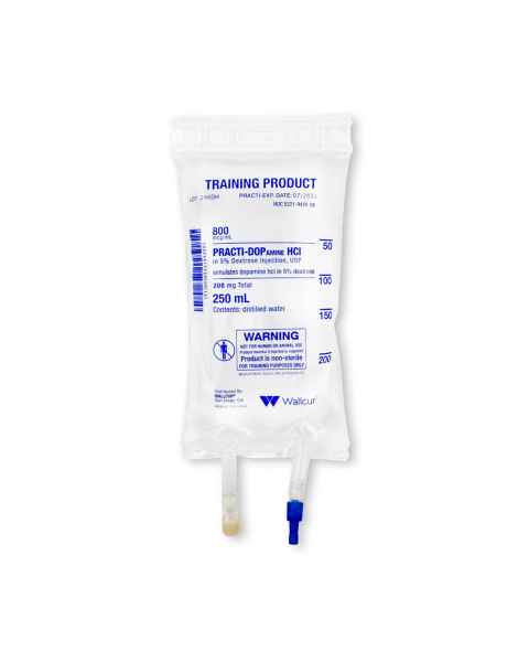 Wallcur 1024803 Practi-Dopamine HCI in 5% Dextrose 250 mL I.V. Solution Bag