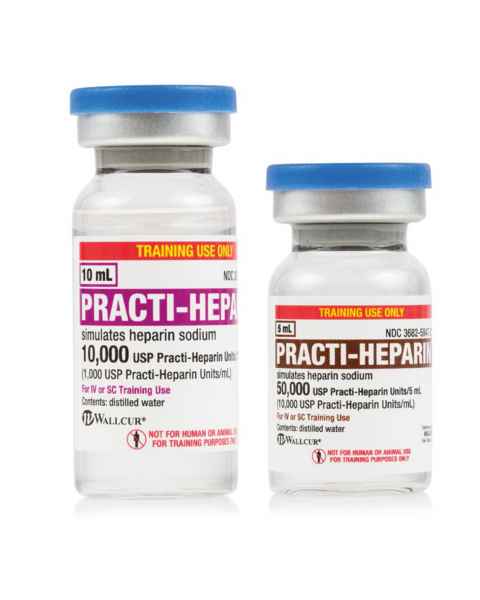 Wallcur 1024879 Practi-Heparin Training Pack