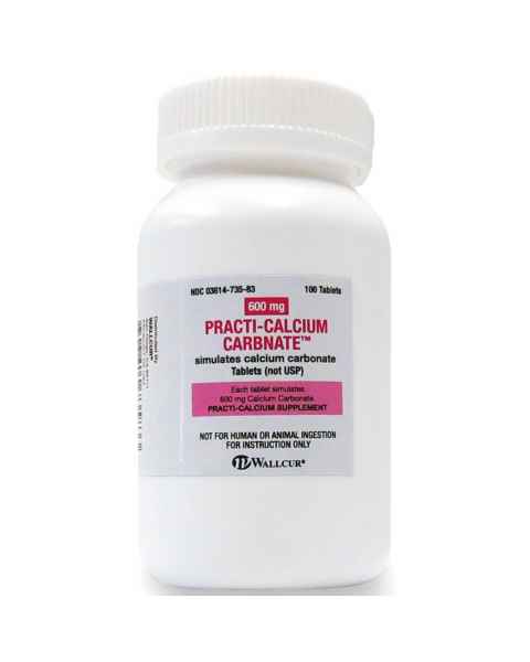Wallcur 1024992 Practi-Calcium Carbonate 600 mg Oral-Bulk