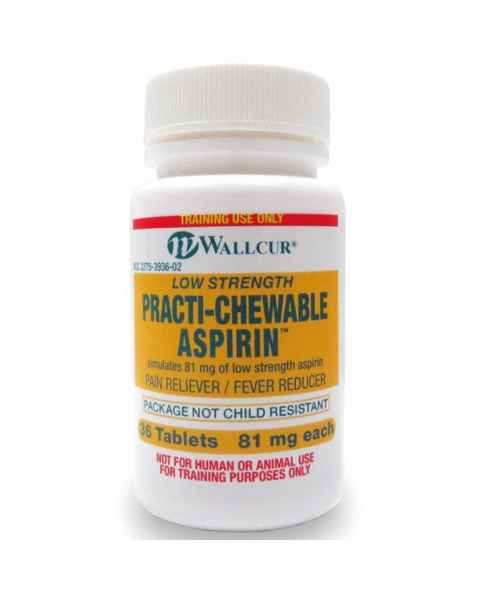 Wallcur 1025000 Practi-Chewable Aspirin 81 mg Oral-Bulk