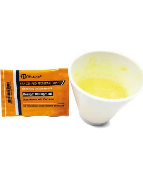 Wallcur 1025004 Practi-Tegretal 100 mg / 5 mL Oral Suspension (Please Note: The Cup is Not Included)