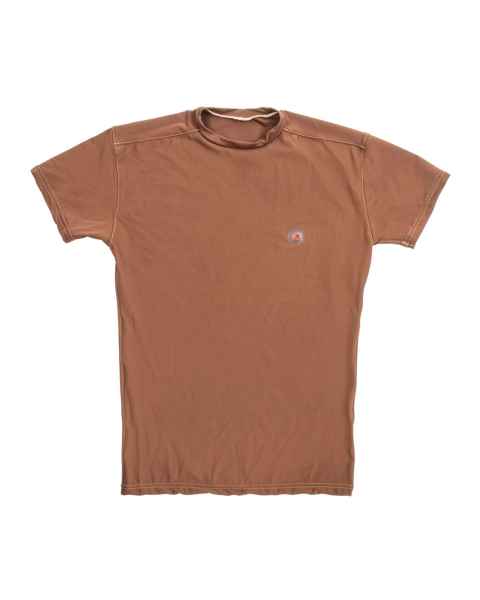 STOPS Medical 1025980 Chest Wound/Exit Back Short Sleeve Shirt, Dark Skin Tone - Front