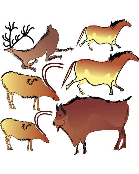 Clinton Wall Sticker - Cave Paintings