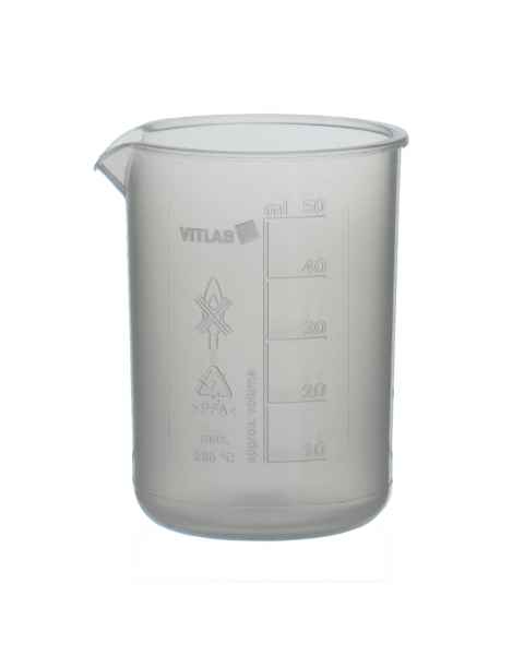 BrandTech PFA Low Form Griffin Beaker with Molded Graduations