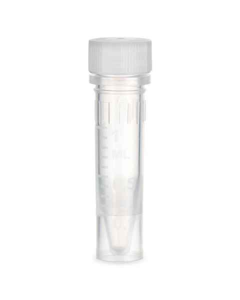 Globe Scientific 111720 1.5mL Self-Standing Screw Top Microtube with O-Ring Screw Cap - Sterile