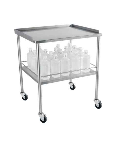 Blickman 0113026000 Model 3026SS Stainless Steel Tabletop Mobile Stand with Shelf.  Supplies NOT included.