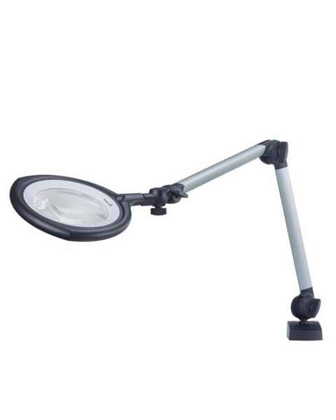 Waldmann 113713000-00805255 TEVISIO LED Magnifier Light with 3.5+8 Diopter, Pin Mount Table Clamp - 31" Arm