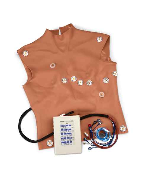 Simulaids 12-Lead Arrhythmia Simulator with Manikin Overlay - Physio - Medium